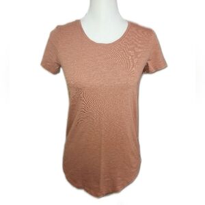 Lululemon Orange Melon Peach Short Sleeved Tee T-shirt, No Tag - Fits Like 4